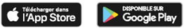 Logo téléchargement app store et google play